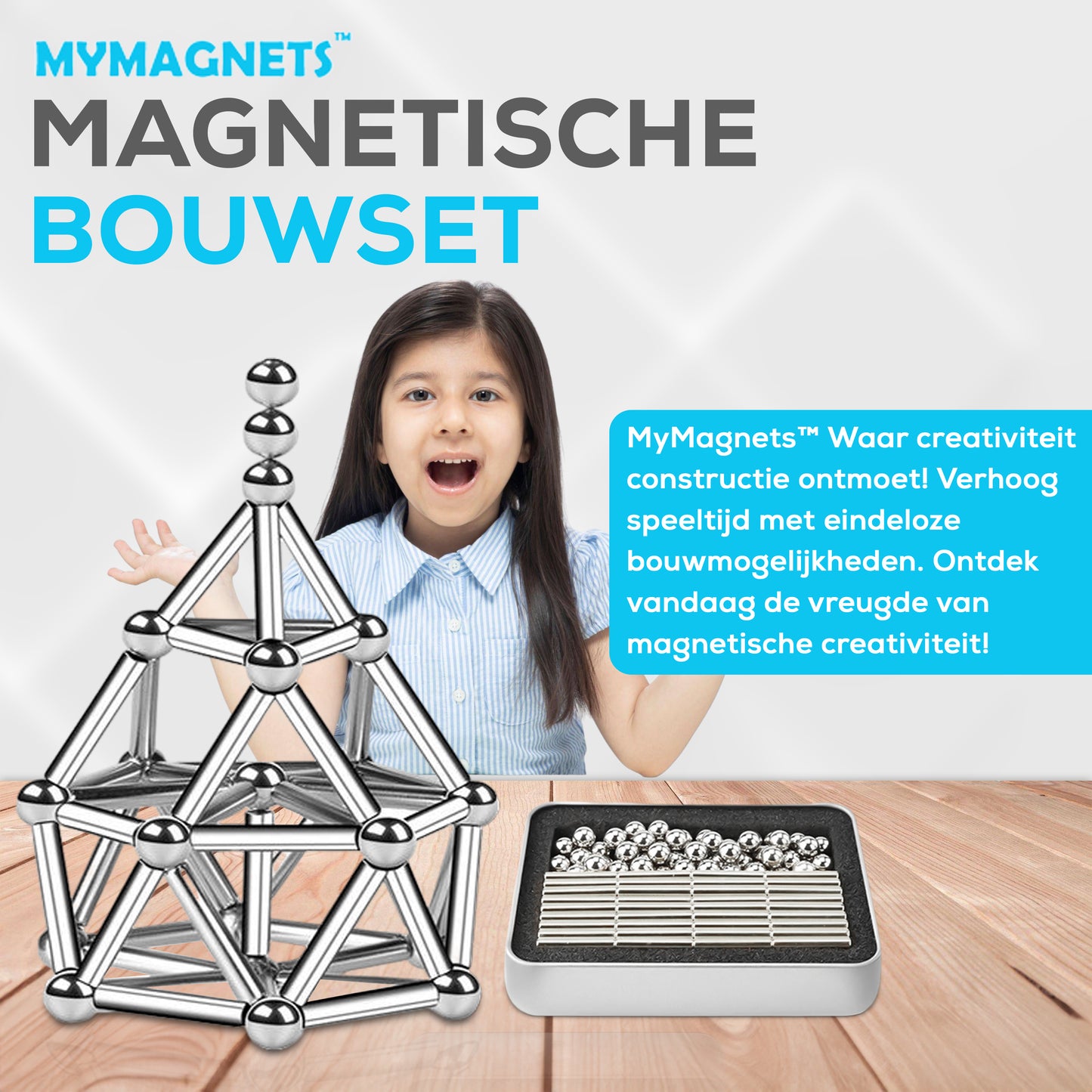 MyMagnets™ - 36 Magnetische stokjes en 27 ballen