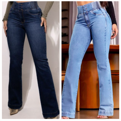 UrbanChic - High Waist Stretch Flare Jeans