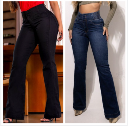 UrbanChic - High Waist Stretch Flare Jeans