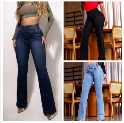 UrbanChic - High Waist Stretch Flare Jeans