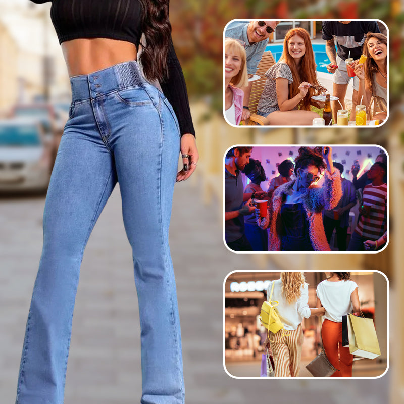 UrbanChic - High Waist Stretch Flare Jeans